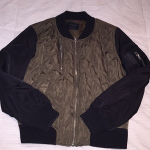 Quilted bomber jacket